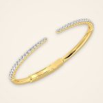 Contemporary Open-Front Laboratory-Grown Diamond Cuff Bangle - Traditions