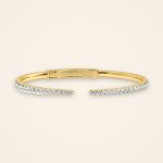 Contemporary Open-Front Laboratory-Grown Diamond Cuff Bangle - Traditions