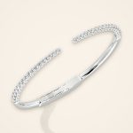 Contemporary Open-Front Laboratory-Grown Diamond Cuff Bangle - Traditions