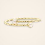 Contemporary Textured Bead Bangle with Cultured Pearls - Traditions