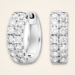 Everyday Double-Line Diamond Huggie Earrings - Traditions