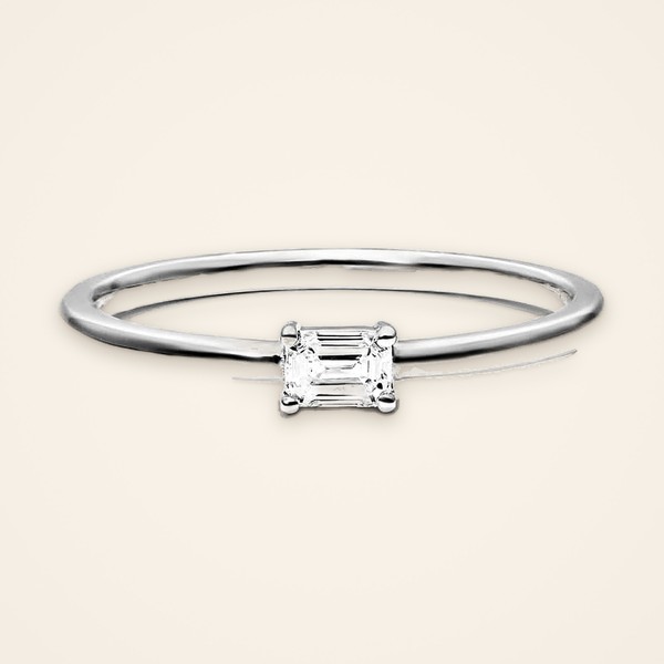 Everyday East-West Emerald-Cut Diamond Ring - Traditions by Pooja Backliwal