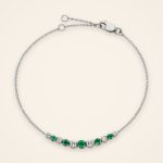 Everyday Emerald and Diamond Arc Bracelet - Traditions