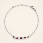 Everyday Graduated Ruby and Diamond Curve Bracelet - Traditions