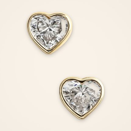Everyday Heart Laboratory-Grown Diamond Bezel Stud Earrings - Traditions