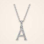 Everyday Letter A Pavé Diamond Pendant Necklace - Traditions