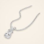 Everyday Pear White Topaz and Diamond Pendant Necklace - Traditions