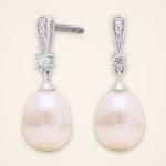 Everyday Pearl and Topaz Silver Drop Earrings - Traditions