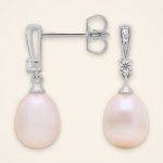Everyday Pearl and Topaz Silver Drop Earrings - Traditions