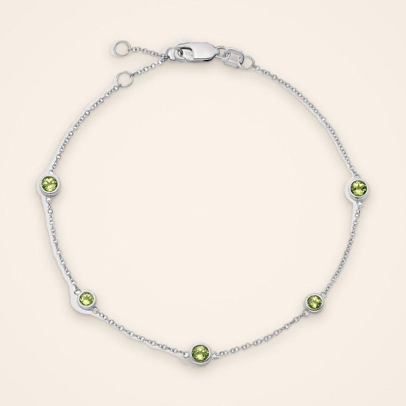 Everyday Peridot Station Chain Bracelet - Traditions