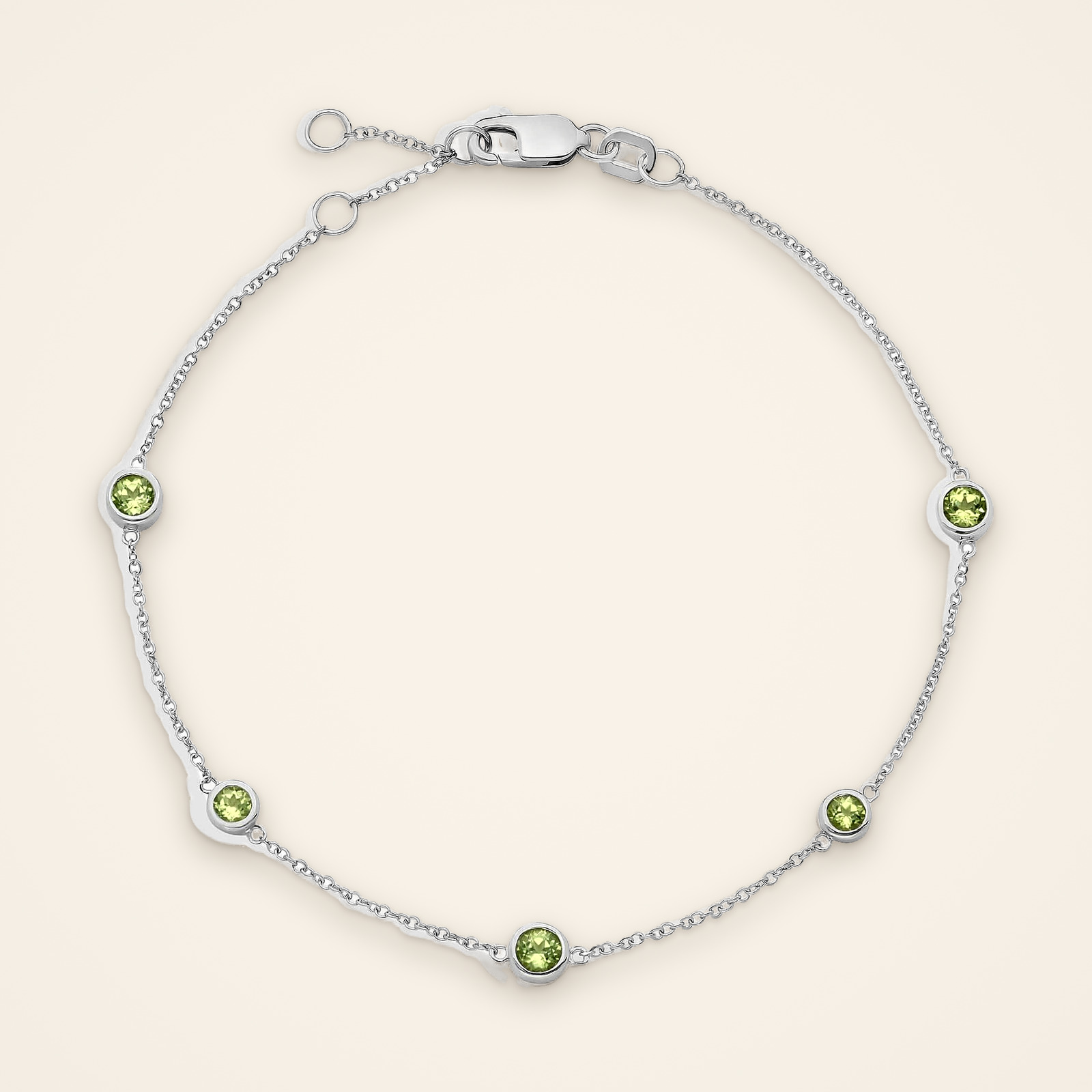 Everyday Peridot Station Chain Bracelet - Traditions Everyday Peridot Station Chain Bracelet - Traditions