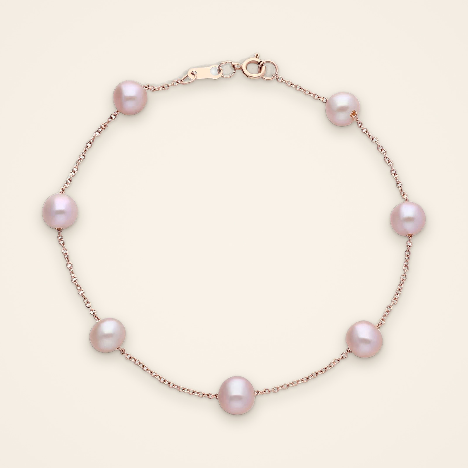 everyday-pink-pearl-rose-gold-station-bracelet-1 Everyday Pink Pearl Rose Gold Station Bracelet - Traditions