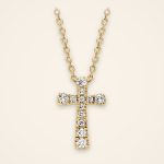 Everyday Twelve-Diamond Gold Cross Pendant - Traditions