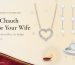 Karwa Chauth gift for wife: Everyday Open Heart Pavé Diamond Necklace, Everyday Three-Pearl Chain Drop Earrings, Everyday Swinging Heart Diamond Huggie Earrings and Contemporary Twin-Heart Open Diamond Ring on warm ivory with red silk and a diya