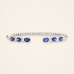 Statement Beaded Sapphire and Diamond Open Cuff - Traditions