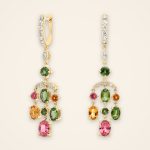 Statement Citrine and Tourmaline Gold Chandelier Earrings - Traditions