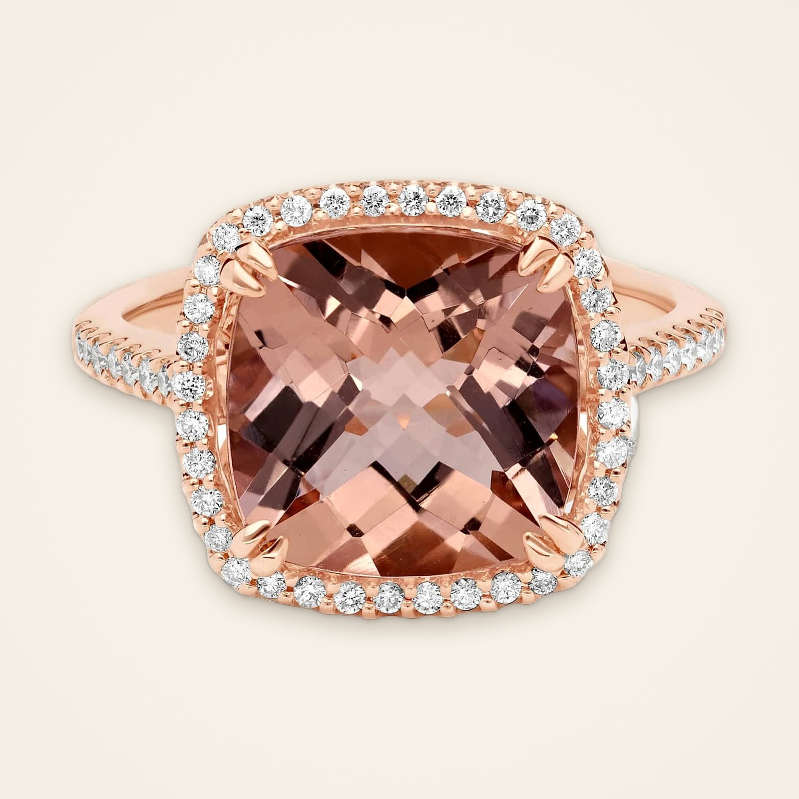 statement-cushion-morganite-rose-gold-halo-ring-1 Statement Cushion Morganite Rose Gold Halo Ring - Traditions