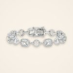 Statement Emerald-Cut Laboratory-Grown Diamond Halo and Circle Bracelet - Traditions