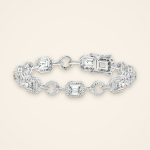 Statement Emerald-Cut Laboratory-Grown Diamond Halo and Circle Bracelet - Traditions