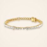Statement Heart and Round Laboratory-Grown Diamond Tennis Bracelet - Traditions