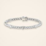 Statement Heart and Round Laboratory-Grown Diamond Tennis Bracelet - Traditions