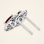 Statement Pear Ruby Double-Halo Stud Earrings - Traditions