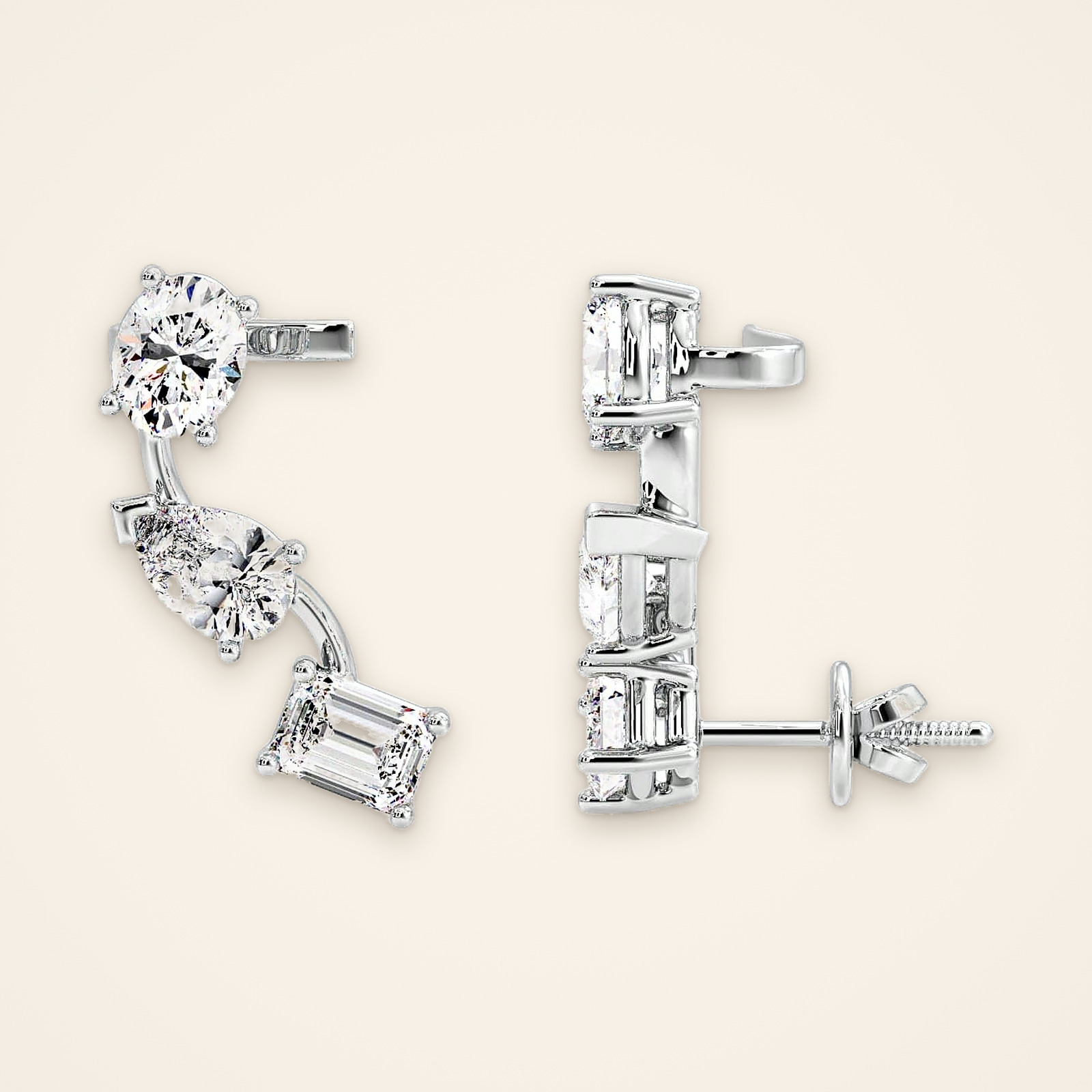 statement-three-shape-laboratory-grown-diamond-ear-climbers-1 Statement Three-Shape Laboratory-Grown Diamond Ear Climbers - Traditions