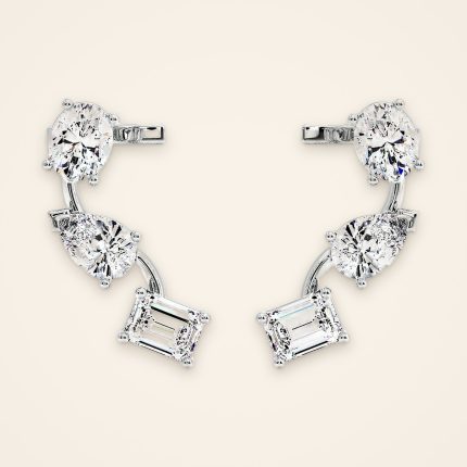 Statement Three-Shape Laboratory-Grown Diamond Ear Climbers - Traditions